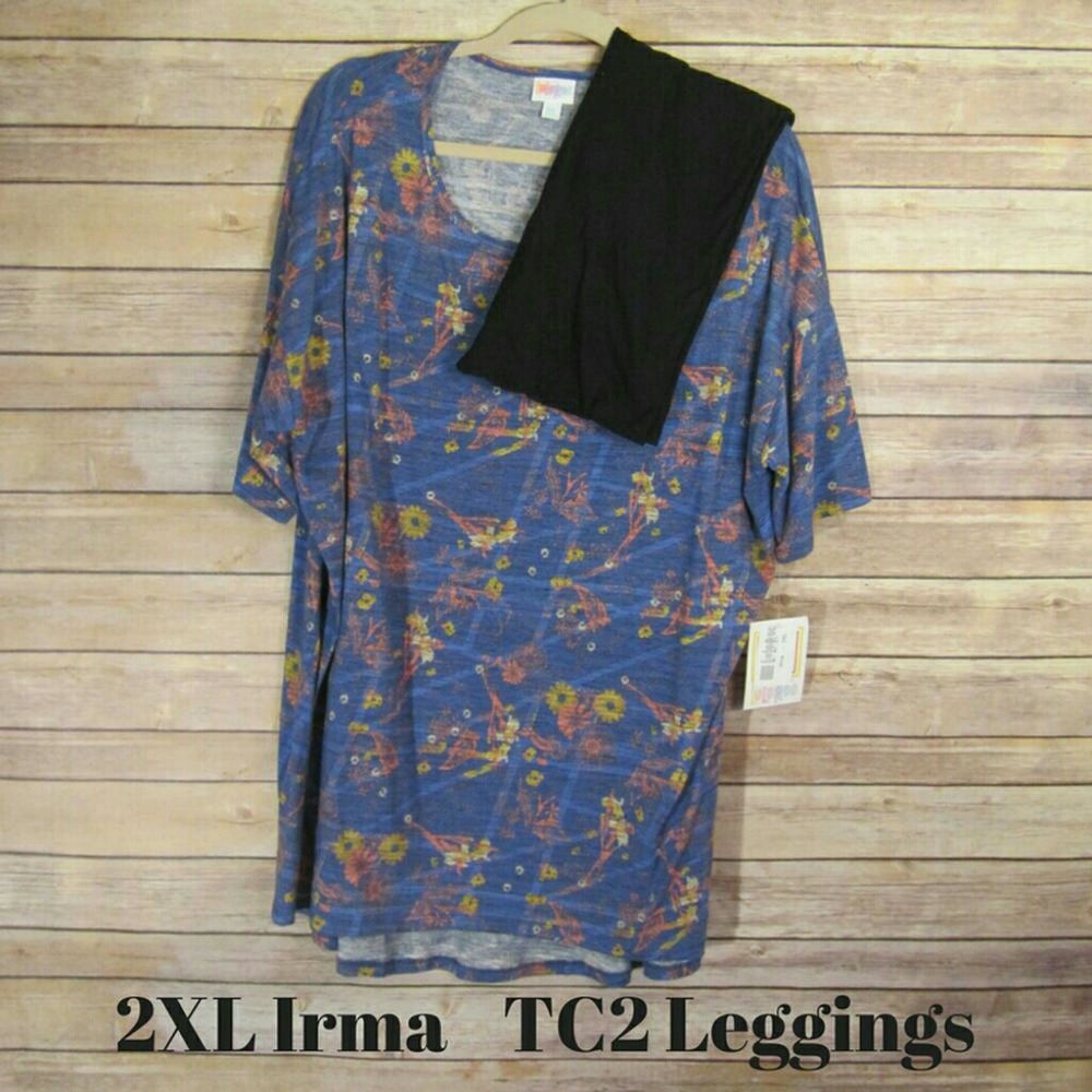 LuLaRoe outfit 2XL irma & black TC2 leggings